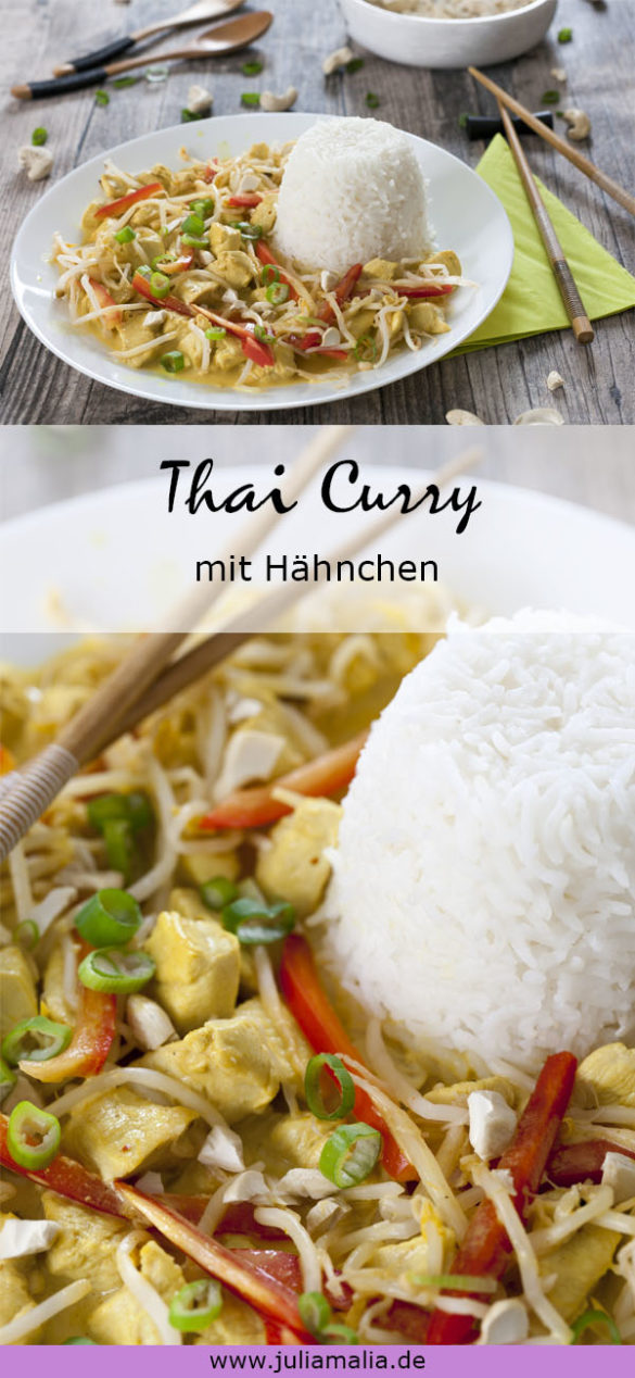 Gelbes Thai Curry mit Hähnchenbrust - einfach und schnell - juliamalia